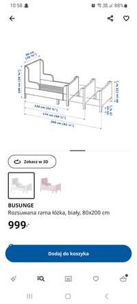 Łóżko ikea busunge