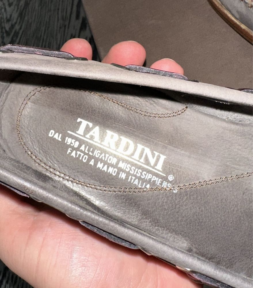 Лоферы с кожи аллигатора Tardini