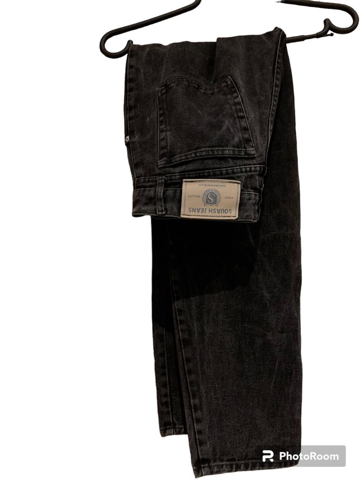 Baggy Czarne Jeansy Squash vin y2k