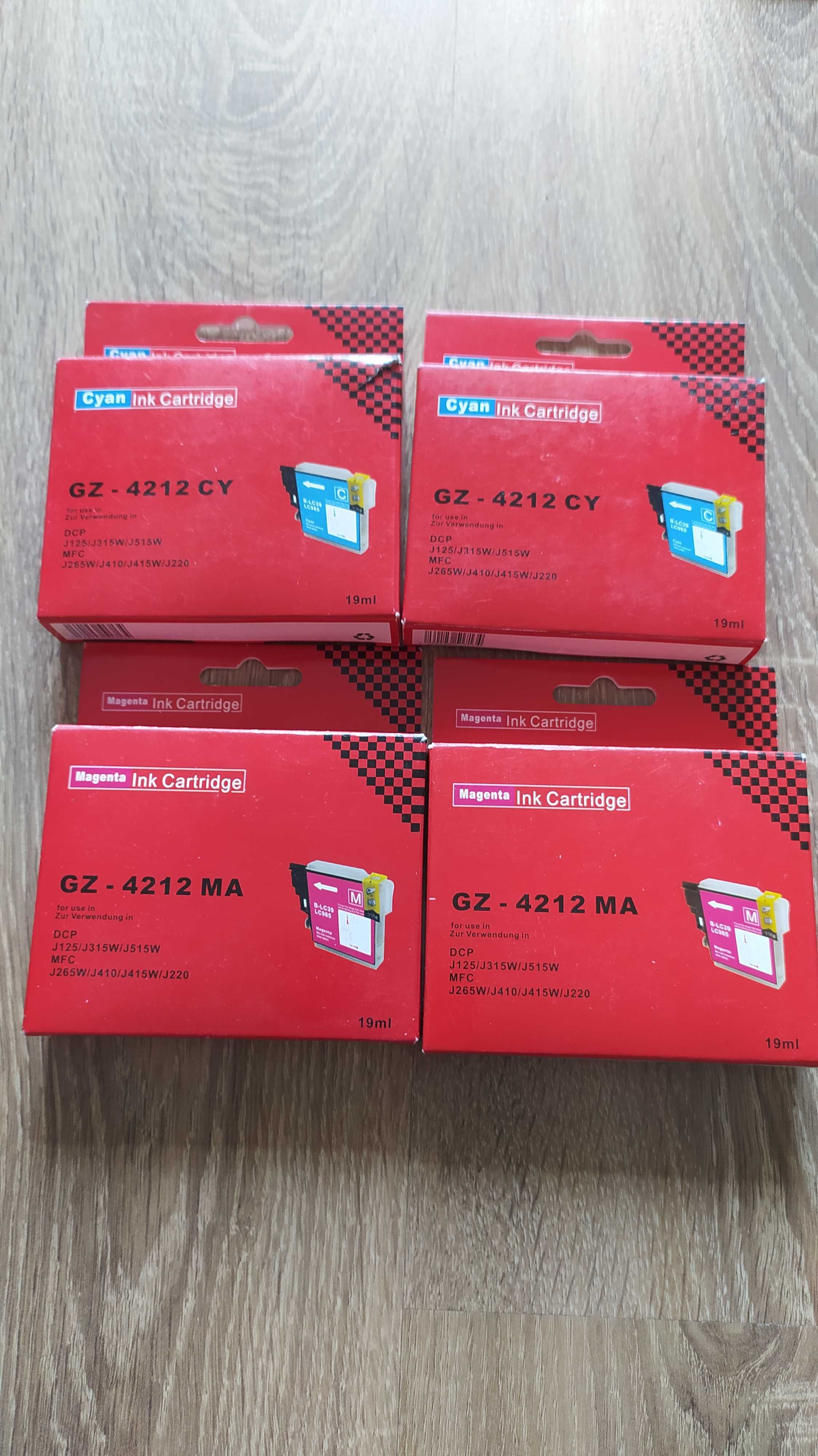 Tusze do drukarki cyan i magenta