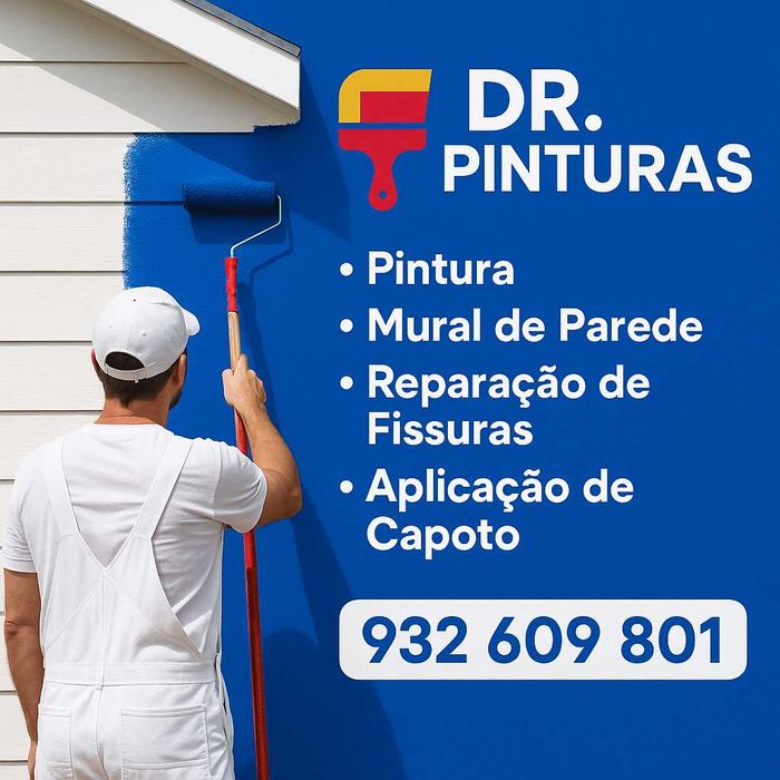 Serviço Pinturas, Mural Parede_ Reparação fissuras_ Valor 15€