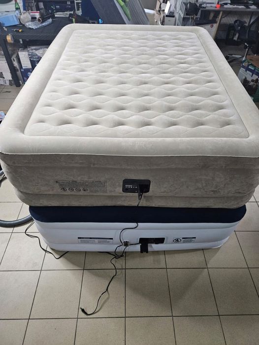 Materac dwuosobowy Intex 203 x 152 x 46 cm beże i brązy
