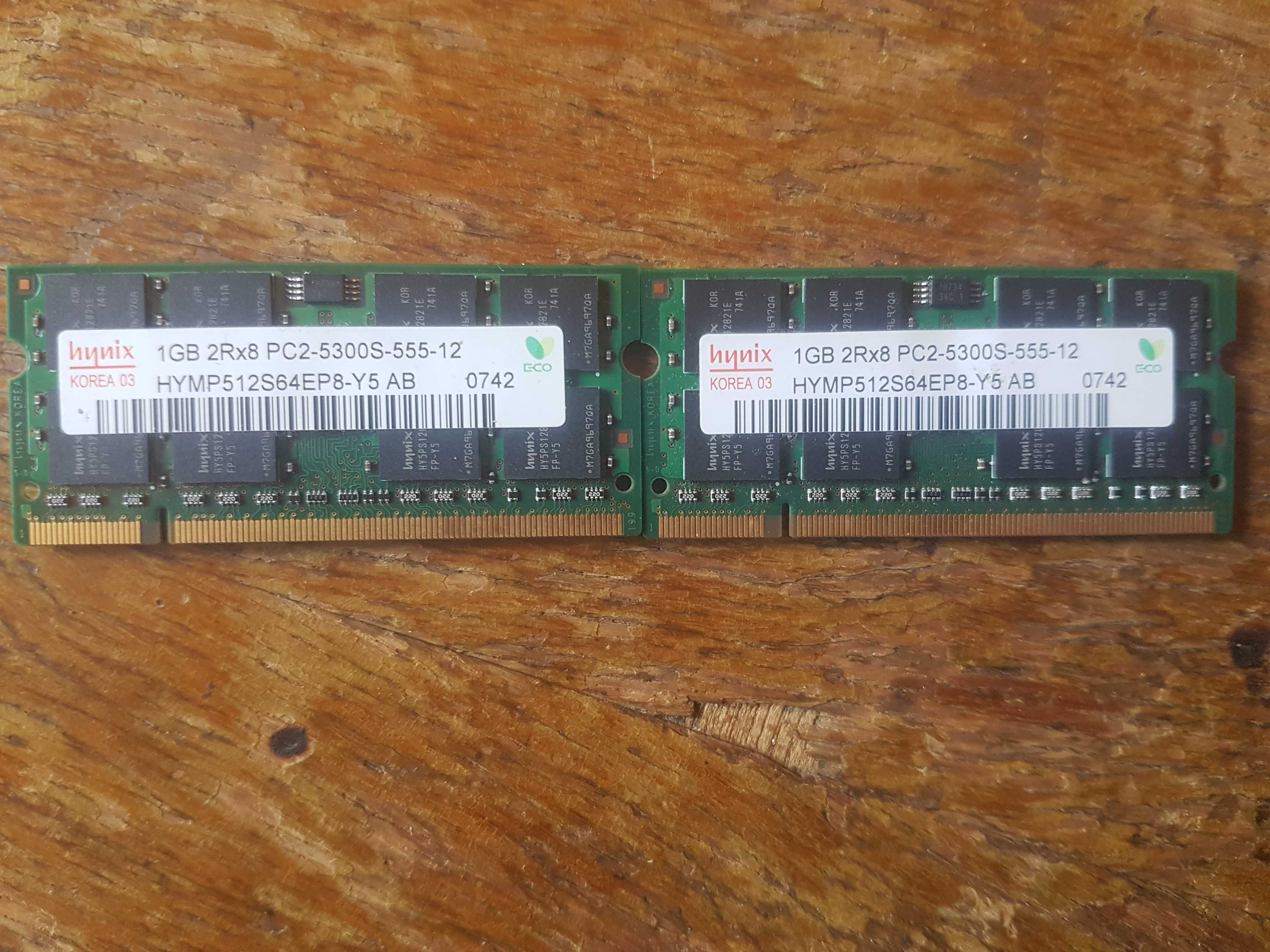 Memórias RAM Hynix Ddr2  (2X1GB) PC2-5300s