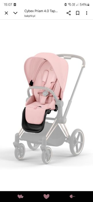 Tapicerka Cybex Priam 4.0 Peach Pink