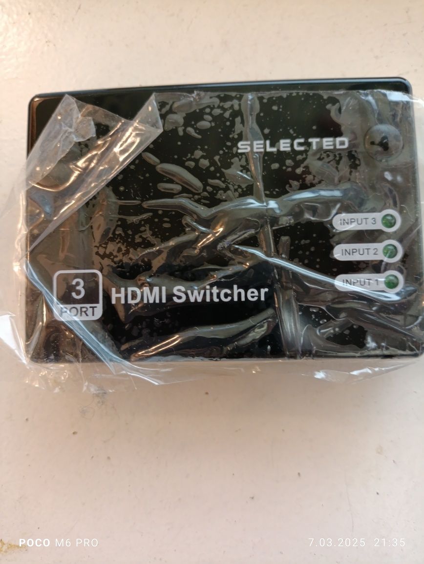 Przełącznik swither 3-port HDMI  z pilotem