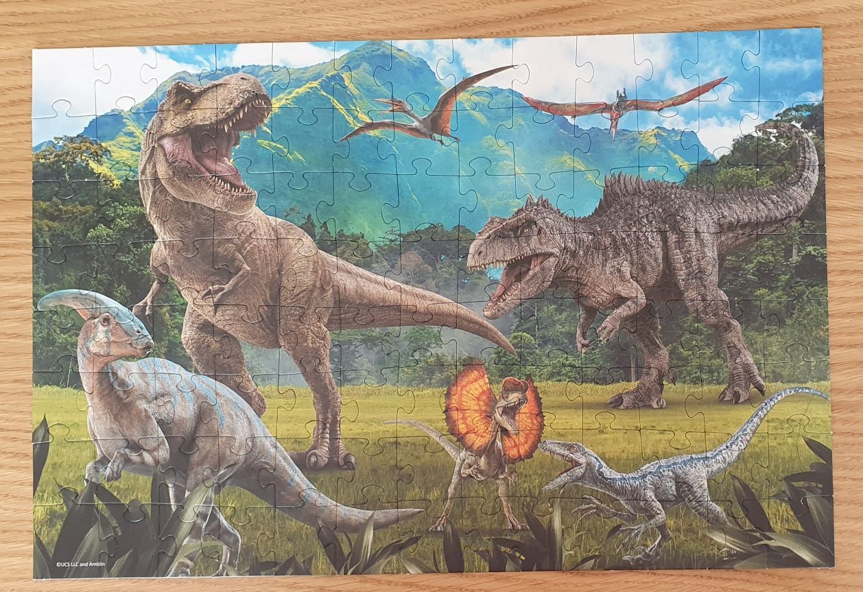 Puzzle Dinozaury jurassic park 5+ 100 el.