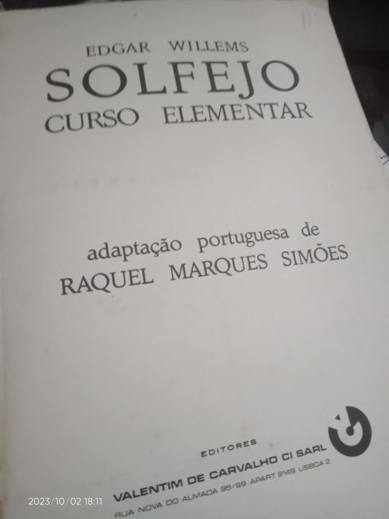 O Solfejo Edgar Willems curso elementar