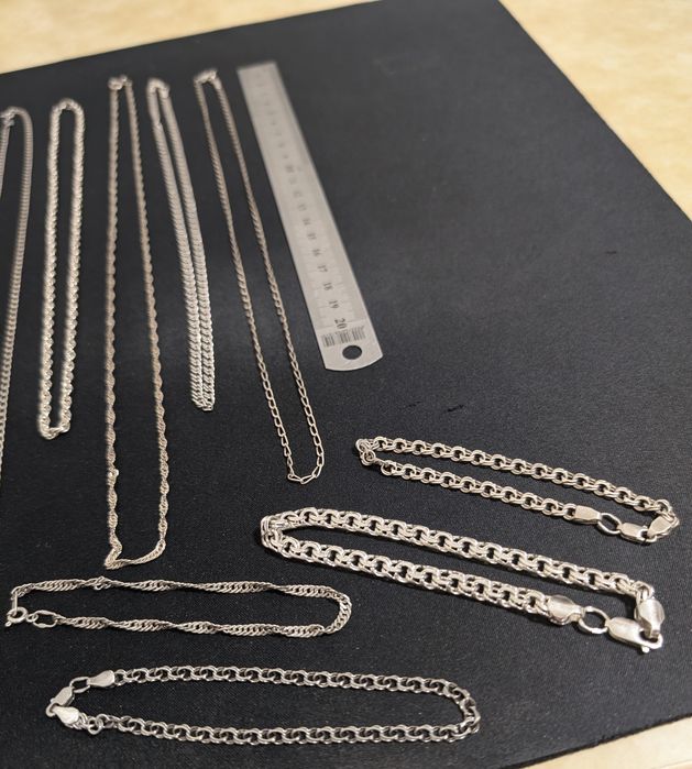 Срібні ланцюжки та браслети 925 проби