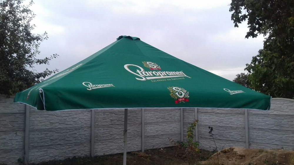 Зонт 4х4 метра, каркас б/у, тент новый, уличный торговый большой