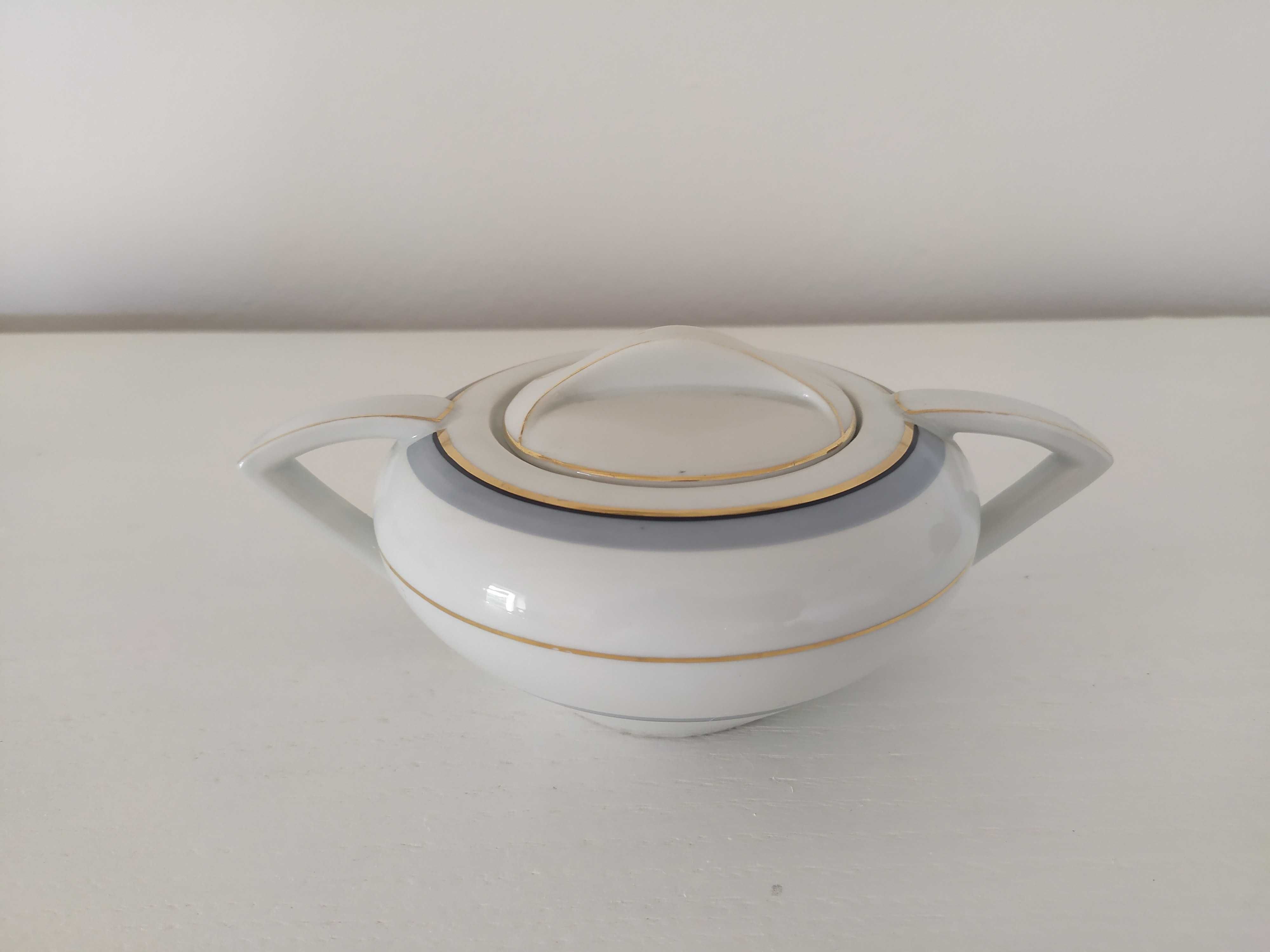 Serviço de chá Art Deco, em porcelana Electro - Cerâmica Candal