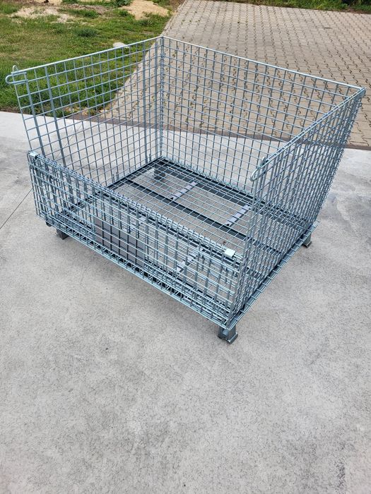 Kosze siatkowe pojemniki składane ocynk 1200x1000x890 Nośność 1500kg