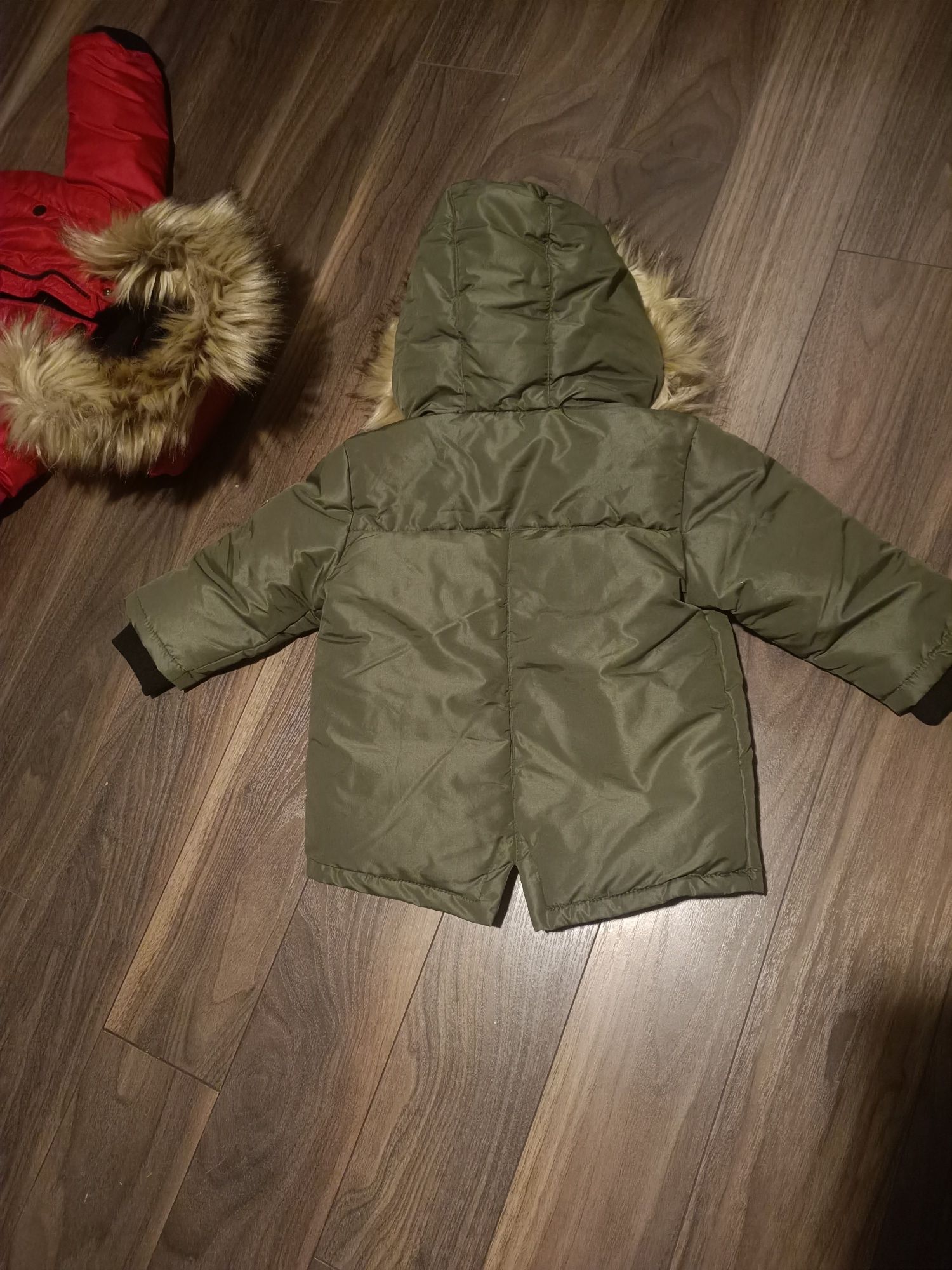 Kurtka zimowa chłopięca kolor khaki