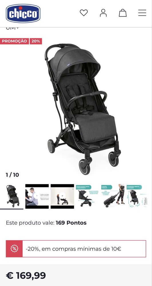 Carrinho chicco trolley me