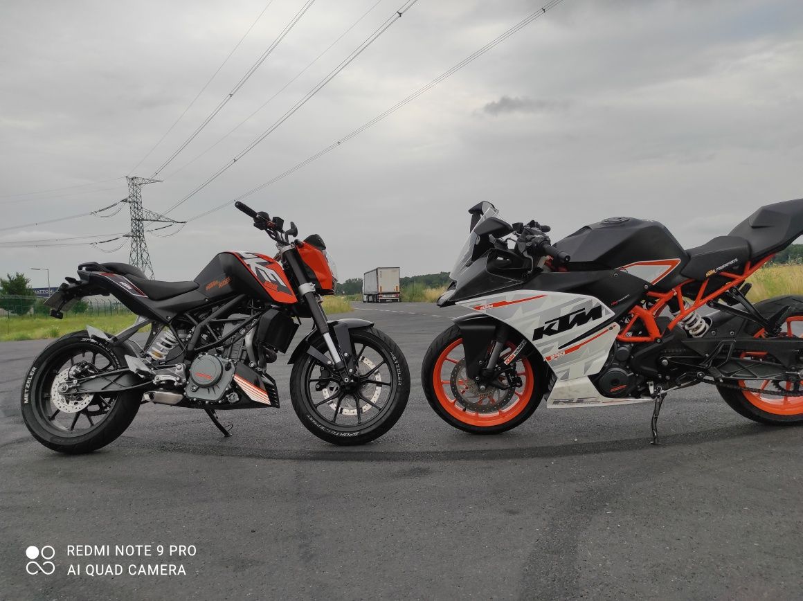 KTM rc 125 ->390 swap 125/390 Duke bezwypadkowy Niemcy transport
