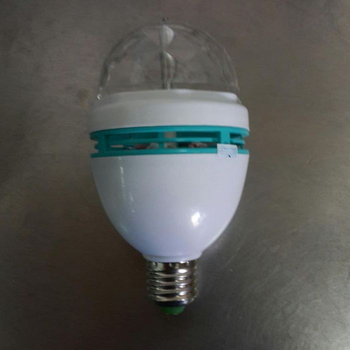 Lâmpada led rotativa cores