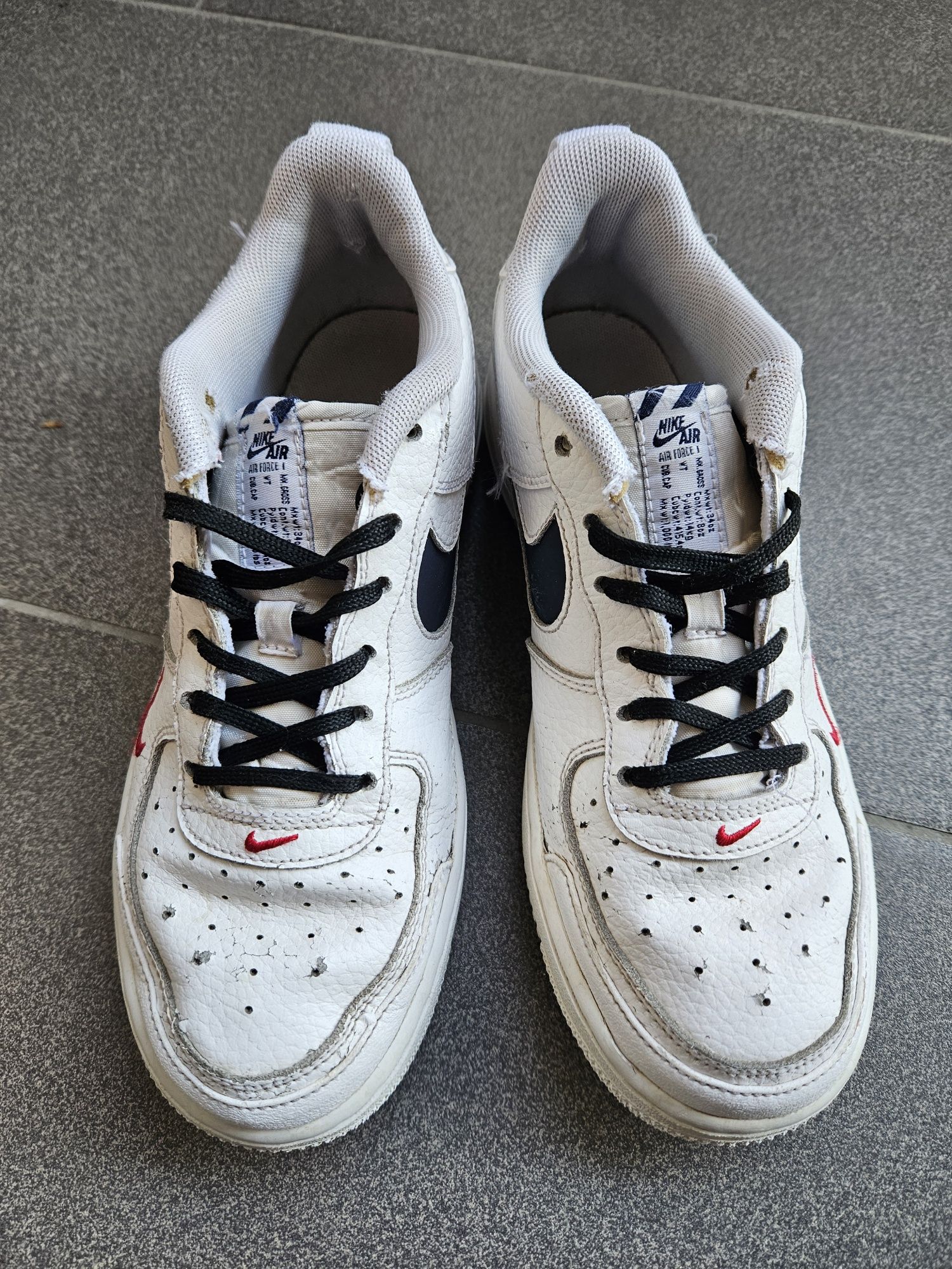 Adidasy Nike Air Force 1 r 37,5 wkl 23,5- 24 plus biale sznurówki