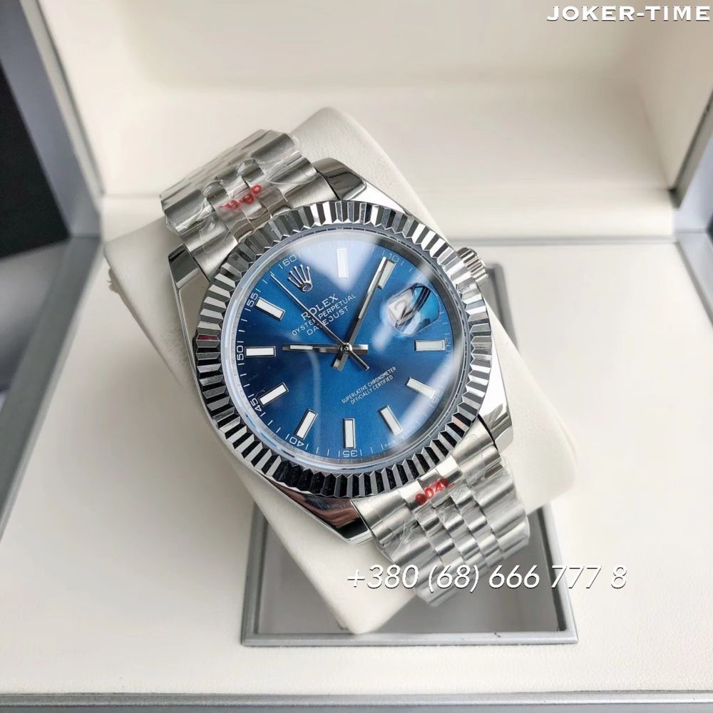 Часы Rolex DateJust Silver-Blue