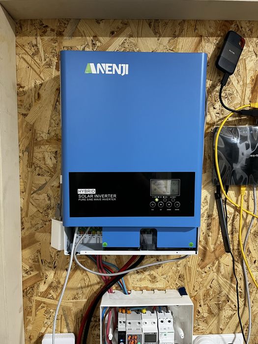 Інвертор гібридний Anenji 6.2 новий, комплект резервного живлення 5 кв
