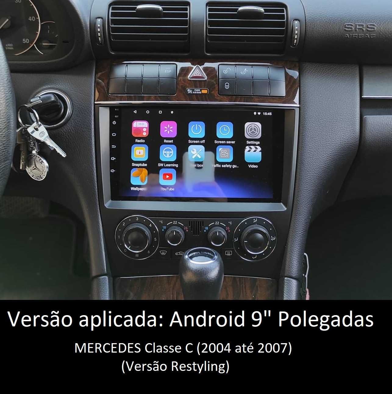 Rádio 2DIN •  Mercedes Classe C (C220) • Android •  W203 C200 [4+32GB]