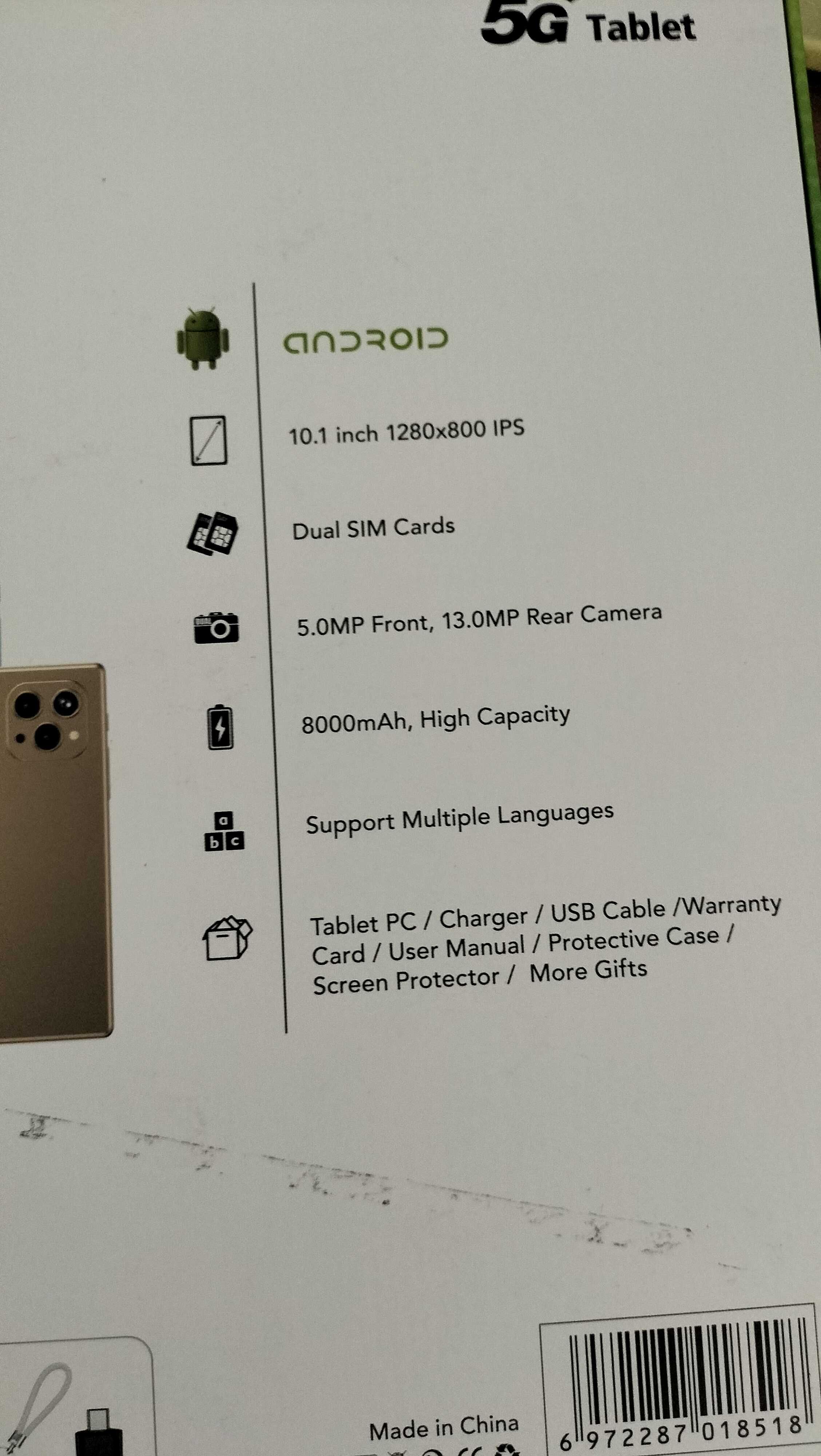 Tablet modio 5g 10.1 inch