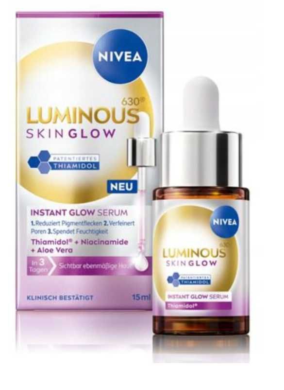 Nivea Luminous630 Skin Glow 15 ml natychmiastowe glow-serum do twarzy
