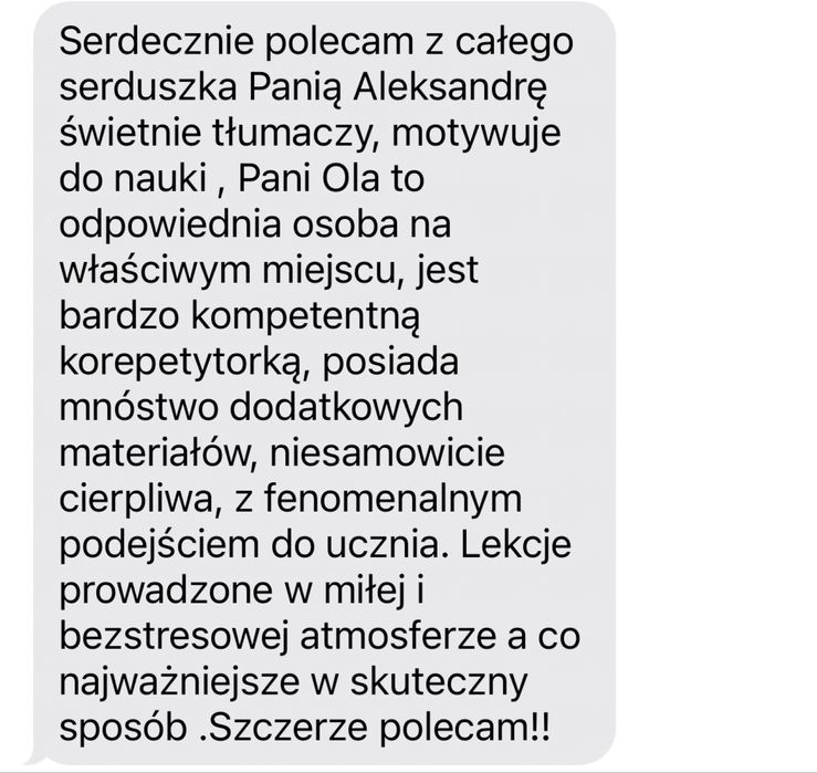 Korepetycje Język angielski zajęcia online