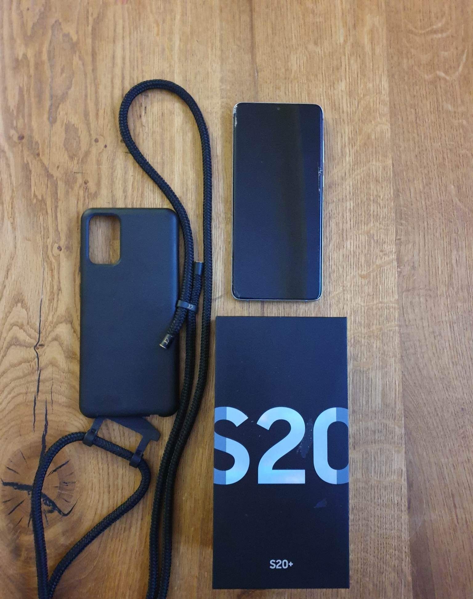 Samsung S20+ plus pudełko błękitny etui