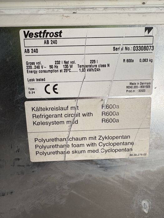 Zamrażarka 225l vestfrost