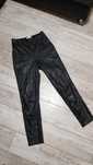 Spodnie woskowane ecoskóra legginsy 38