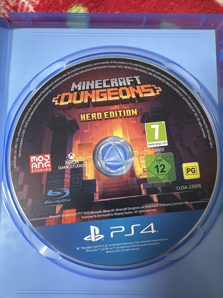 Minecraft dungeons na ps4