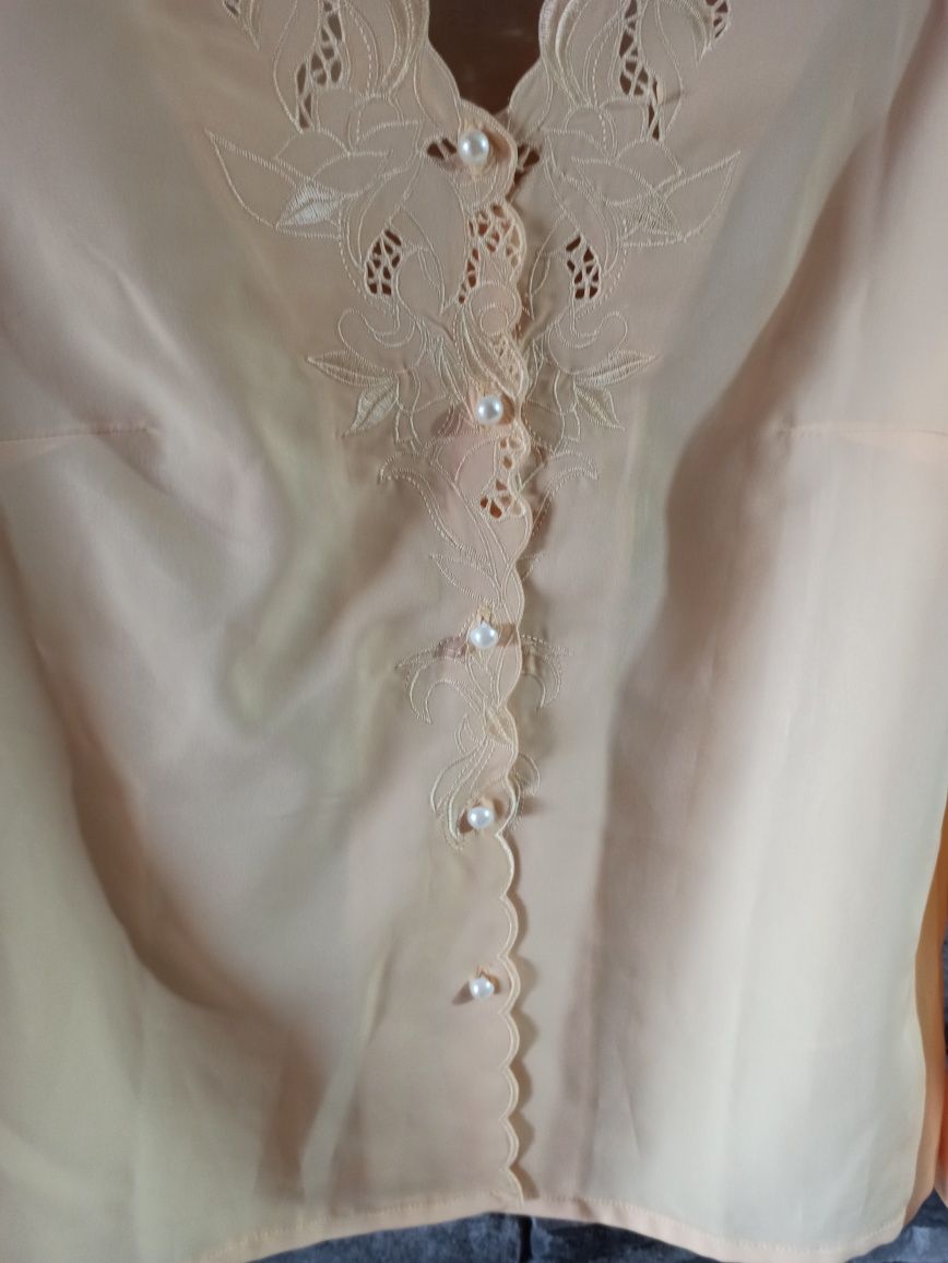 Koszula elegancka vintage waniliowa