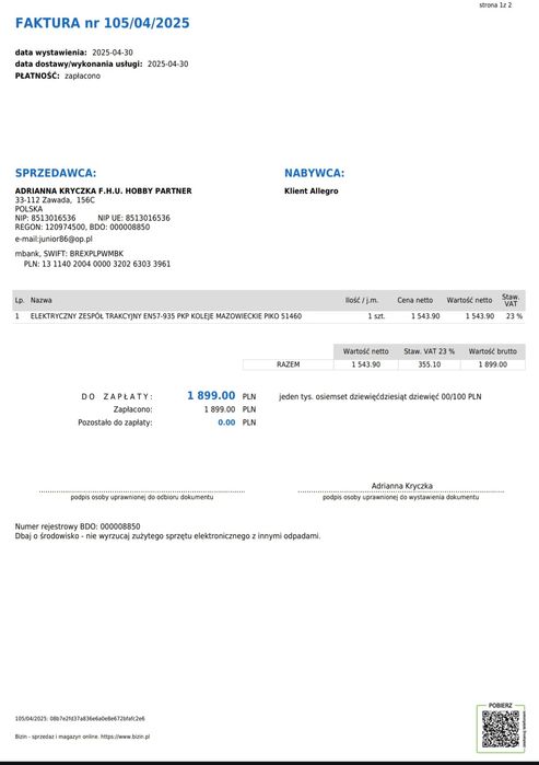 Elektryczny zespół trakcyjny EN57-935 PKP  Koleje Mazowieckie  51460