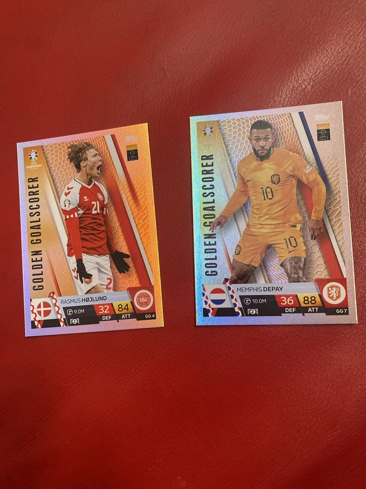 6 cartas “Golden Goal Scorer” da  da match attax euro 2024 com CR7