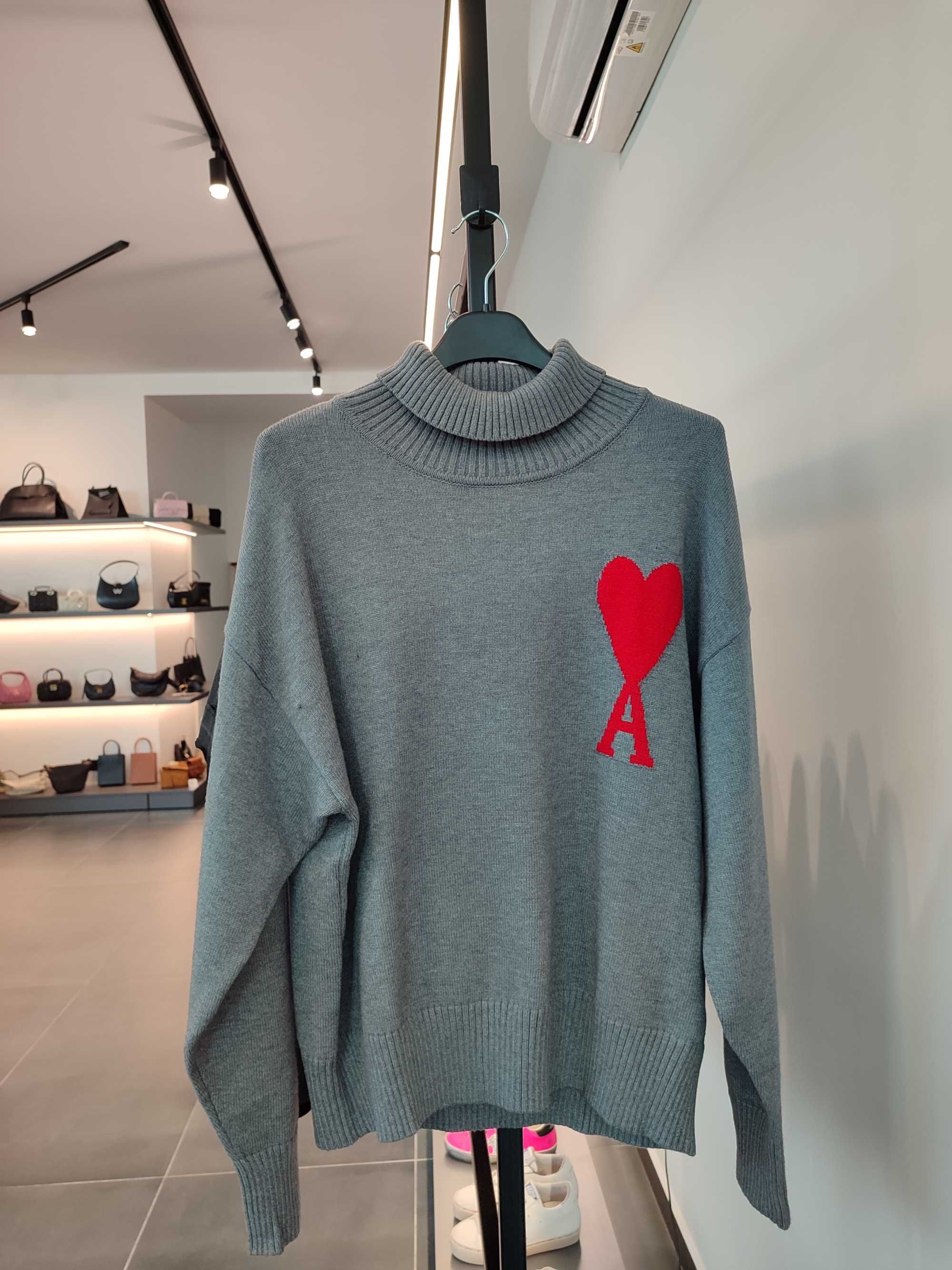 Джемпер AMI PARIS Ami De Coeur Jumper Grey