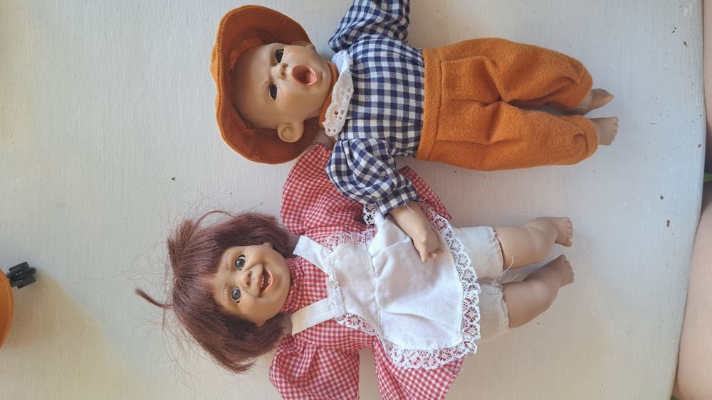 Вінтажні колекційні ляльки пара дівчинка + хлопчик