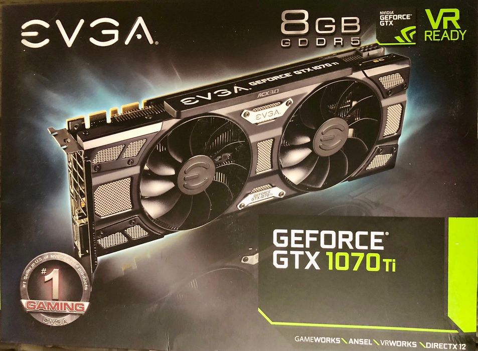 Видеокарта EVGA GTX 1070 8Gb TI ( Київ, без пересилки)
