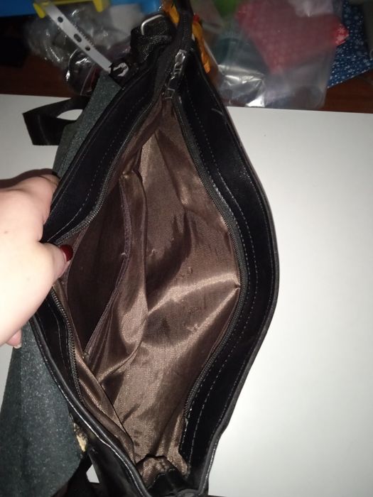 Барсетка чоловіча екошкіра чорна