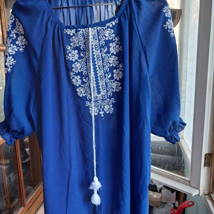 Нова вишиванка з шифону великий розмір