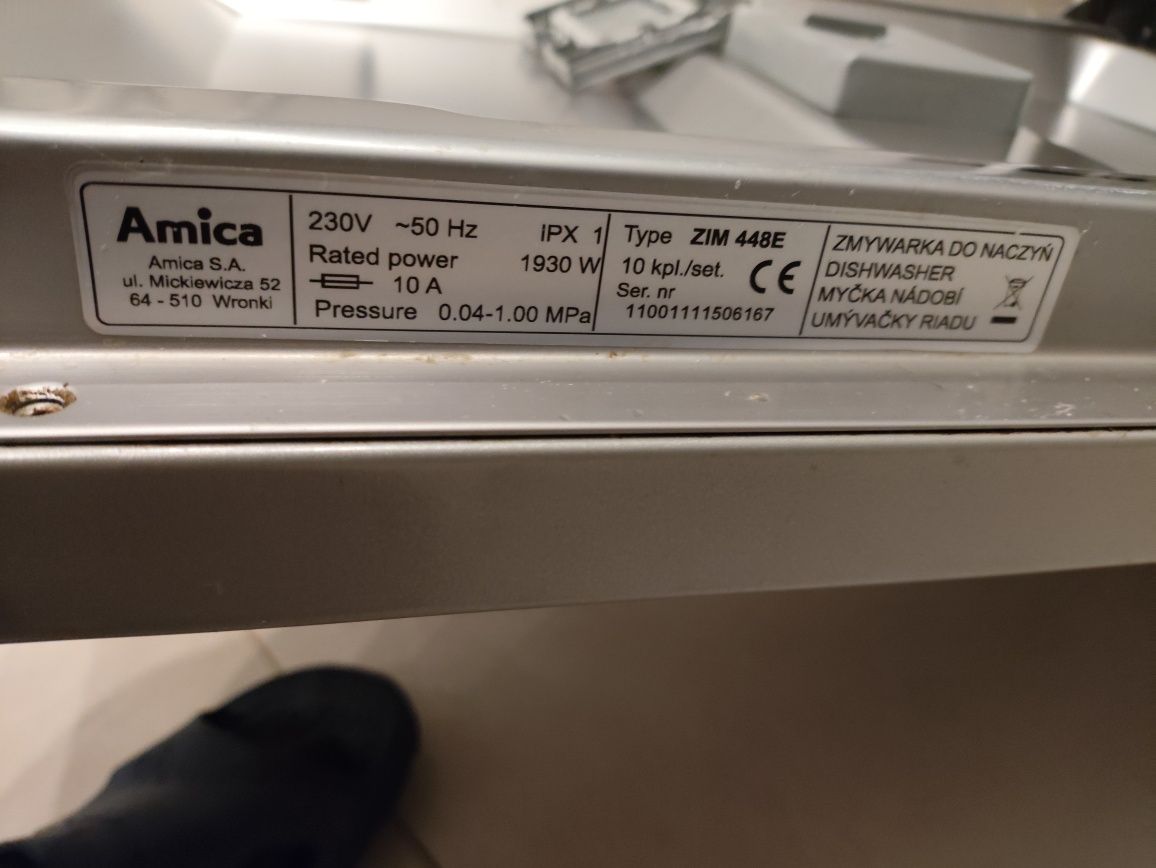 Części do Zmywarki Amica Zim 448E