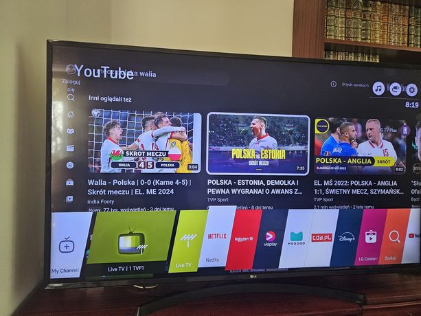 Telewizor LG 55" 4k smart tv dvbt2 hevc YouTube