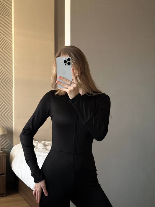 Комбез комбінезон чорний на флісі мікродайвінг кльош кльоші