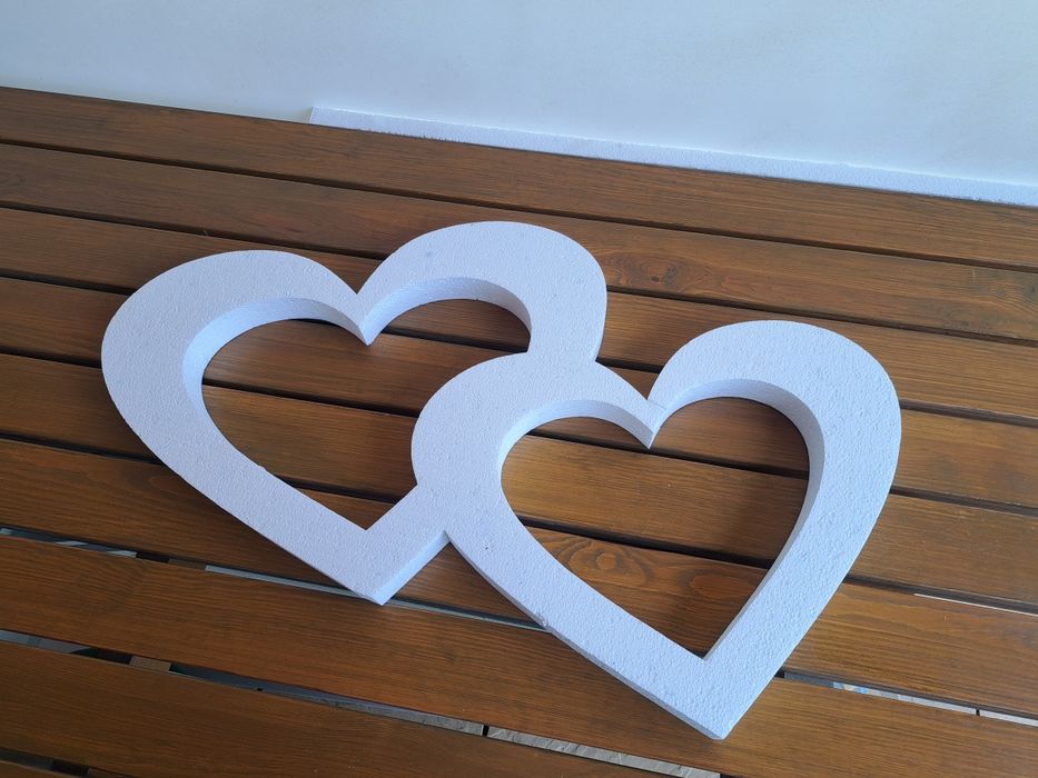 Podwójne serce styropianowe