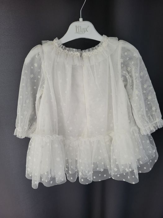 Nowa biała sukienka 74 Cool Club Smyk Chrzest wesele