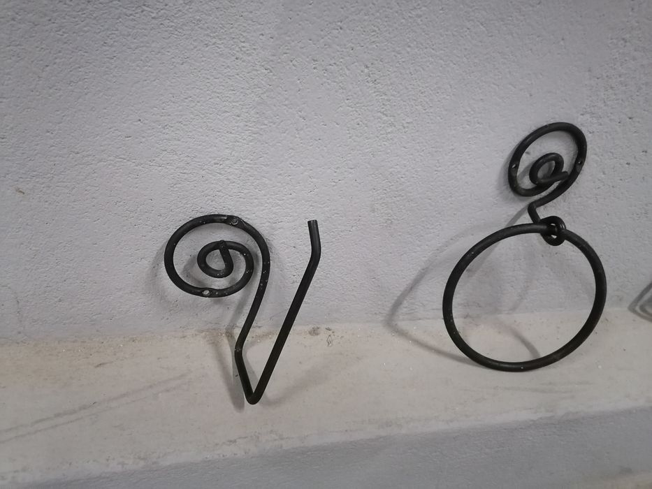 5 Suportes de Casa de banho em ferro preto fosco ! Envio Grátis