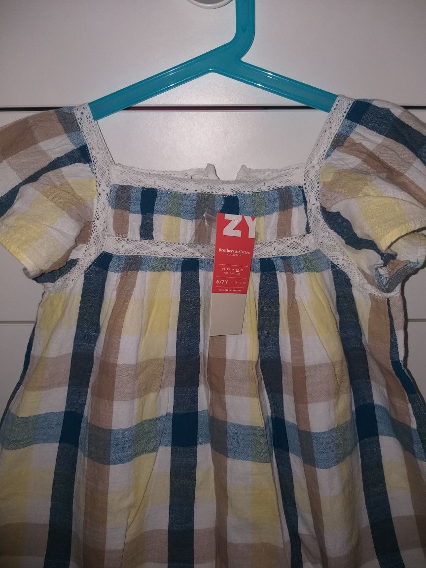 Vestido novo Zippy 6-7 anos.