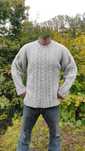 Sweter wełniany 100% wełna  b ciepły r Xl