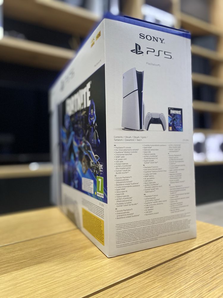 Sony PlayStation 5 Slim Blu-ray Fortnite Cobalt Star Bundle