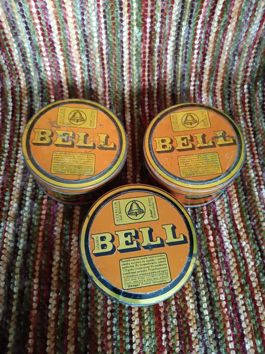 Stare puszki PRL Bell