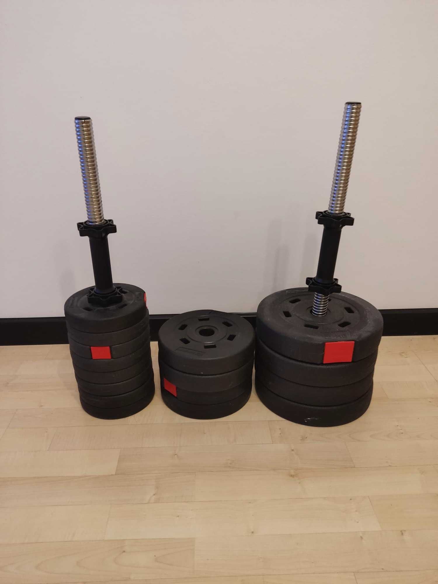 Hantel hantla hantle 2 gryfy, 8x1,25kg, 4x2,5kg, 4x5kg HJ Hop Sport