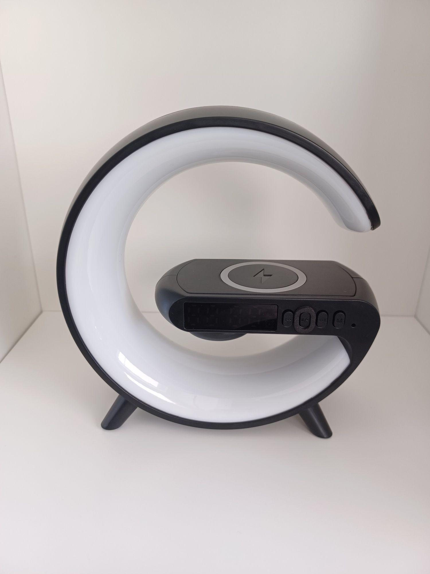 Przenośny Głośnik Bluetooth Zegar Budzik Lampka Nocna RGB Ładowarka